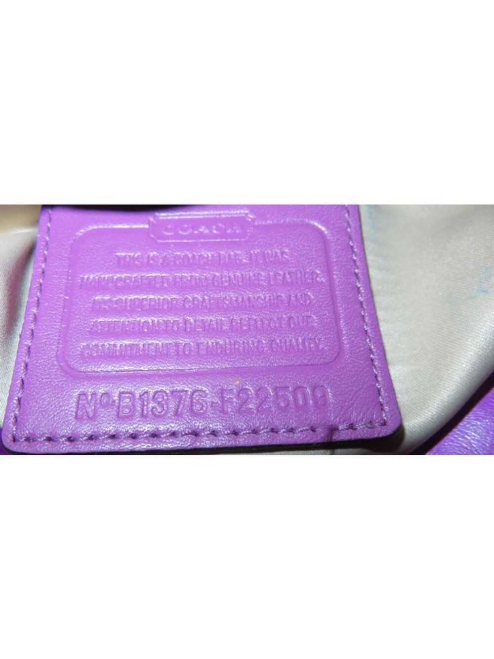Coach 2013 Kristin Spectator Lavender & Mauve Leather Purple Colorblock Hobo Bag - Picture 4 of 13